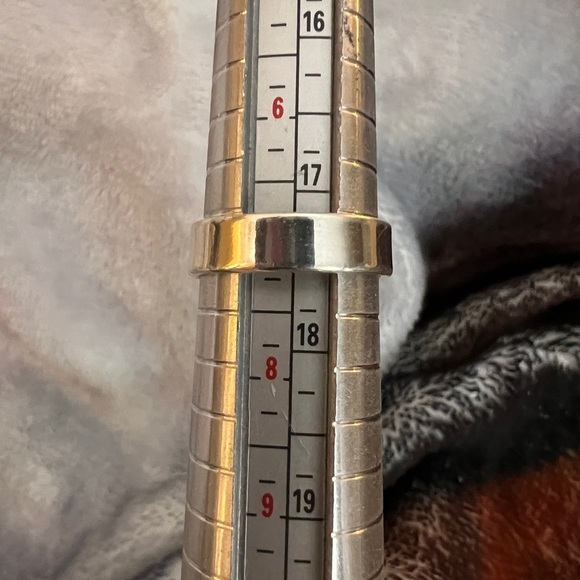 ❤️ Black Stallion Dahlia Turquoise 925 Navajo Style Sz 7 Adjustable Ring 8.3gm - Picture 8 of 12